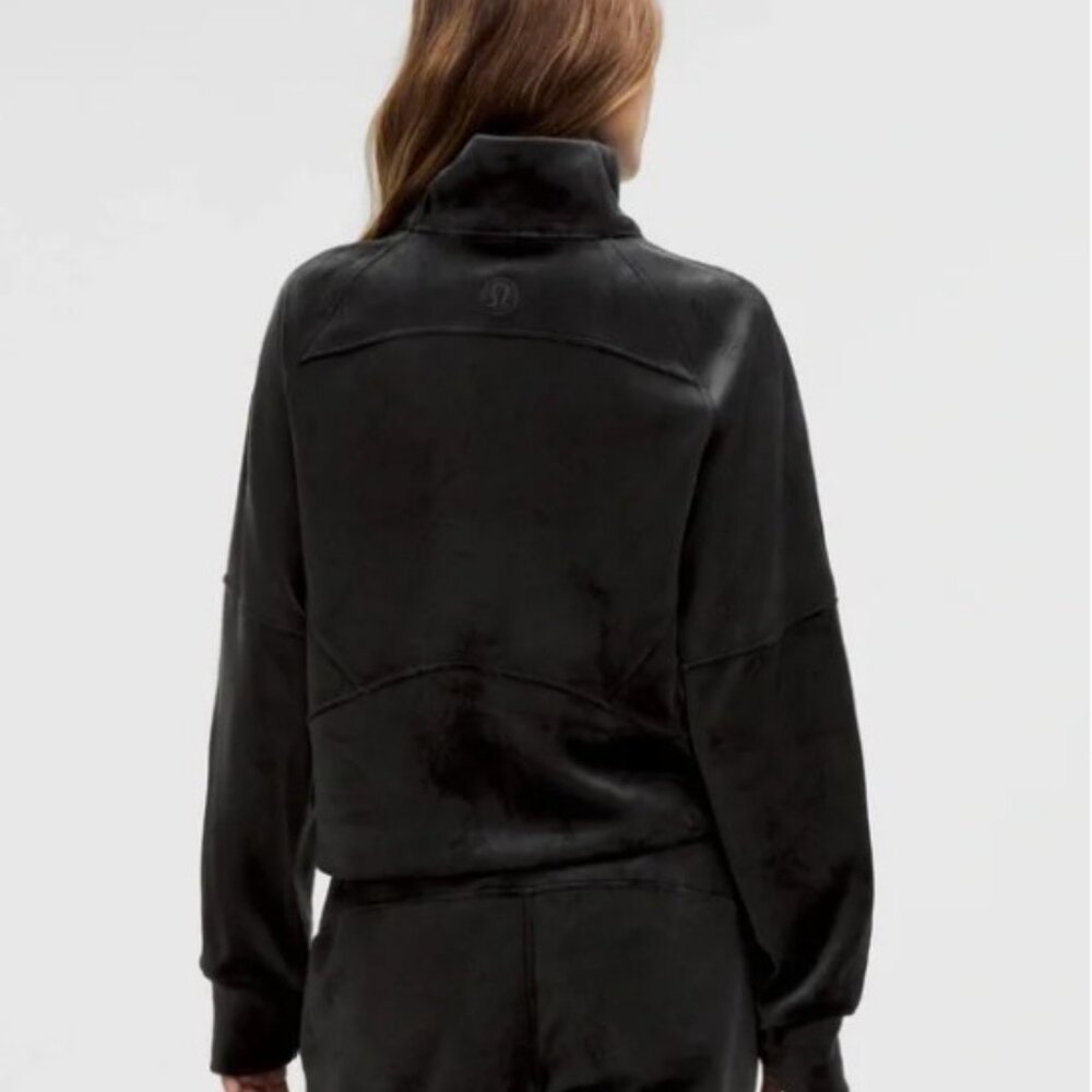 Lululemon oversized velvet scuba half zip - size M/L NWT - Picture 2 of 2